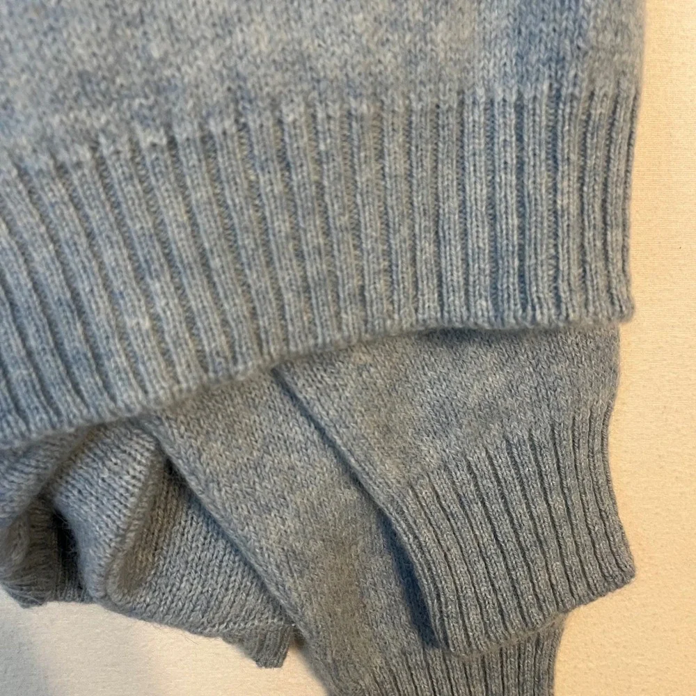 Andhurst Crewneck Sweater Mens L Blue Wool Blend Classic Preppy Heritage VTG 90s